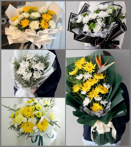 山东青岛胶州市九龙镇打连沟屯村白事花束代送